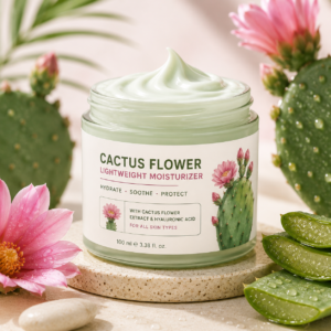 Home cactus flower lightweight moisturizer