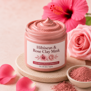 hibiscus rose clay mask