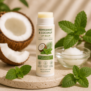 peppermint coconut lip balm